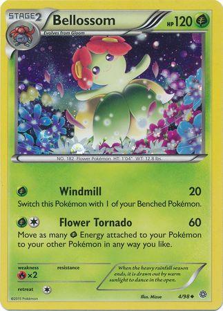 Fire[×2], Grass, Holofoil, Promo, XY: Ancient Origins Bellossom (4/98) (Cosmos Holo) [XY: Ancient Origins] - Trading Card World