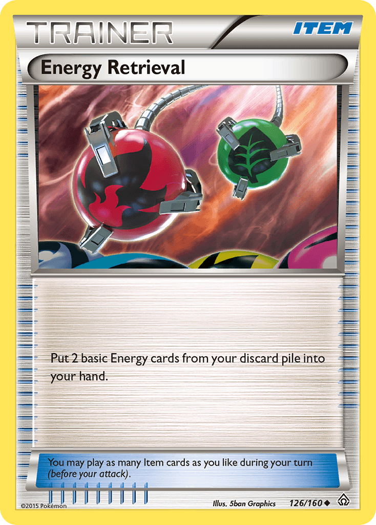 126, Item, Normal, Reverse Holofoil, Uncommon, XY: Primal Clash Energy Retrieval (126/160) [XY: Primal Clash] - Trading Card World