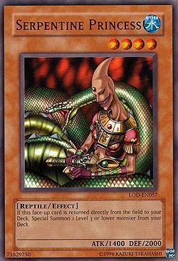 Common, Effect Monster, Legacy of Darkness, Reptile, Unlimited, Water Serpentine Princess [LOD-EN057] Common - Trading Card World