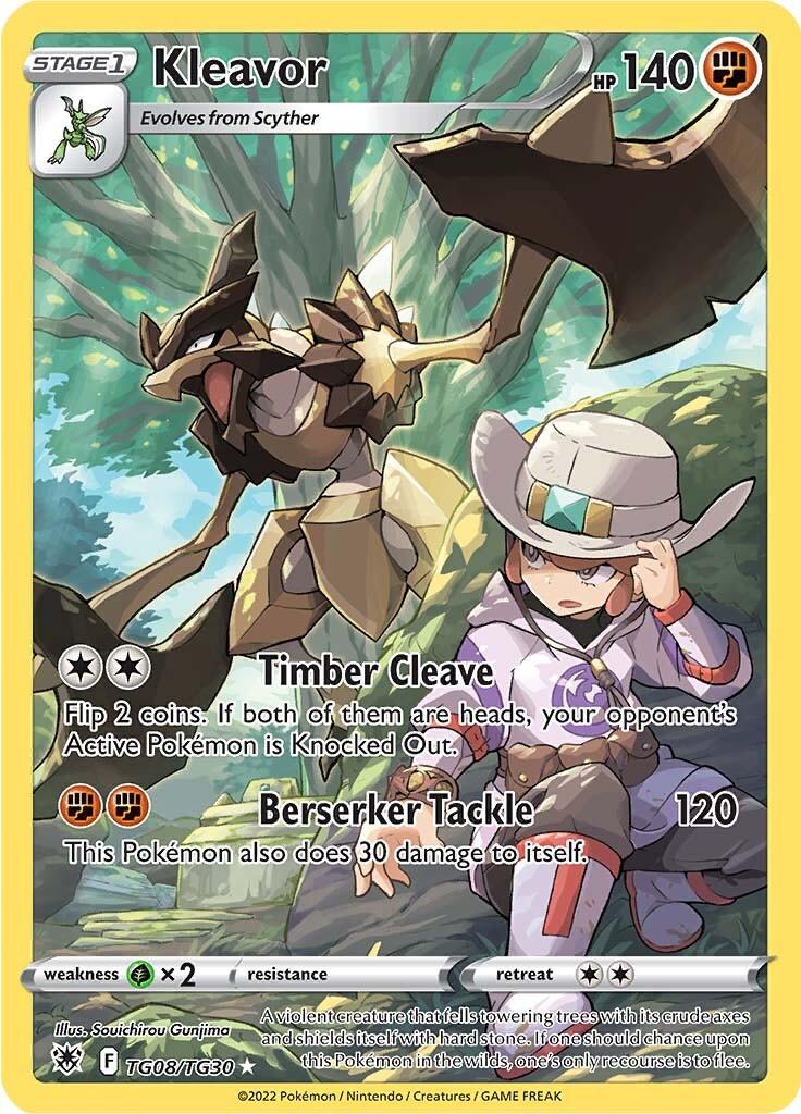 Fighting, Grass [x2], Holofoil, Secret Rare, Sword & Shield: Astral Radiance, TG08 Kleavor (TG08/TG30) [Sword & Shield: Astral Radiance] - Trading Card World