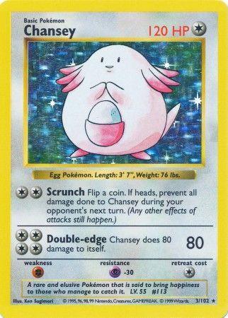 Base Set Shadowless Unlimited, Colorless, Fighting[×2], Holo Rare, Holofoil, Psychic[-30] Chansey (3/102) [Base Set Shadowless Unlimited] - Trading Card World