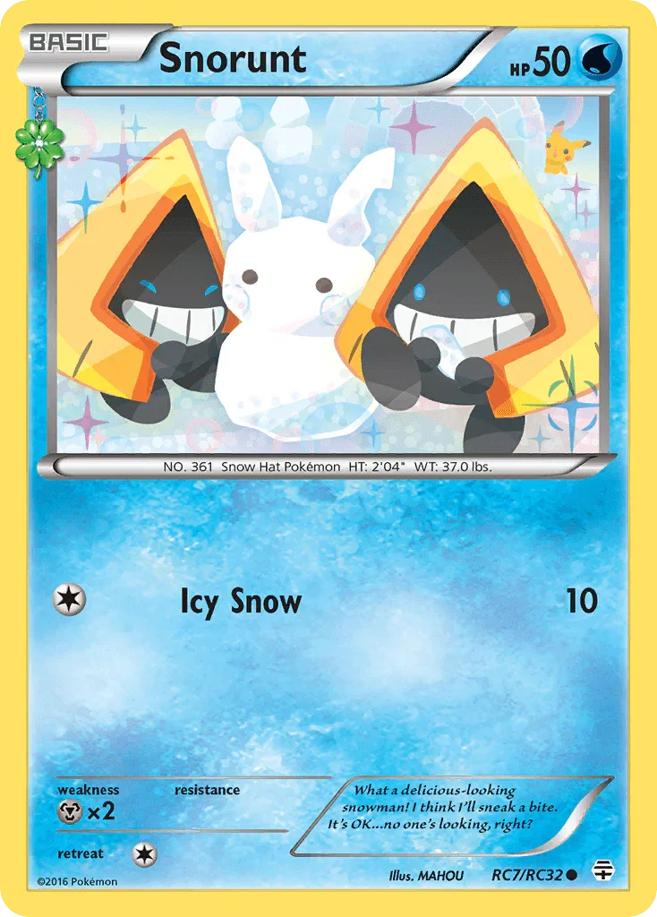 Common, Metal[×2], Normal, RC7, Water, XY: Generations Snorunt (RC7/RC32) [XY: Generations] - Trading Card World