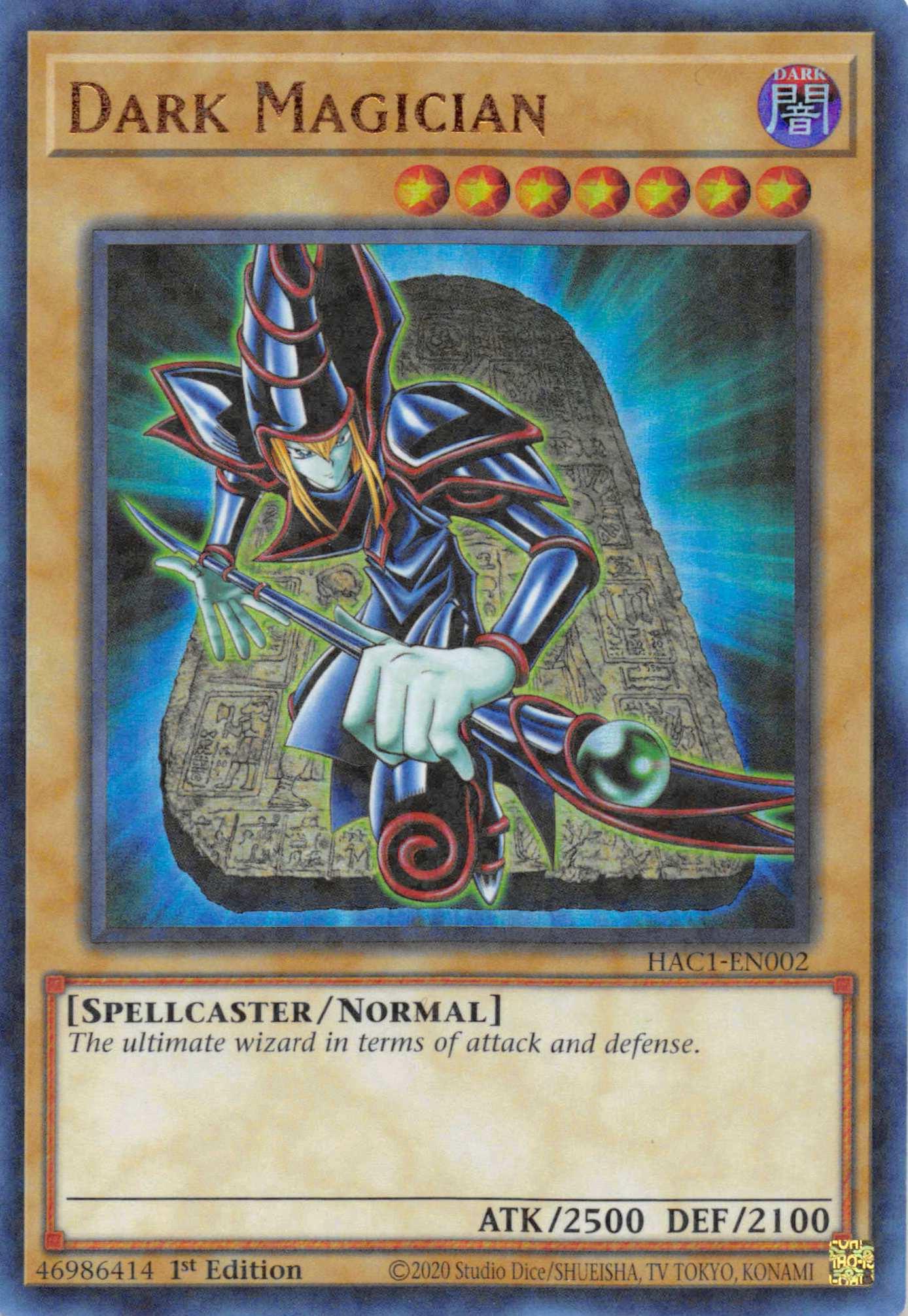 1st Edition, Dark, Hidden Arsenal: Chapter 1, Normal Monster, Parallel Rare, Spellcaster Dark Magician (Duel Terminal) [HAC1-EN002] Parallel Rare - Trading Card World