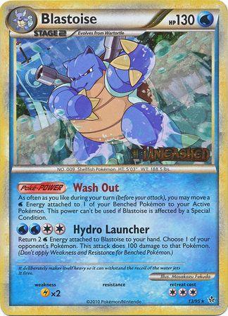 13, HeartGold & SoulSilver: Black Star Promos, Holofoil, Lightning[×2], Promo, Water Blastoise (13/95) (Prerelease Promo) [HeartGold & SoulSilver: Black Star Promos] - Trading Card World