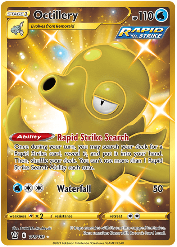 178, Holofoil, Lightning[x2], Secret Rare, Sword & Shield: Battle Styles, Water Octillery (178/163) [Sword & Shield: Battle Styles] - Trading Card World