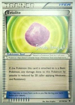 91, Item, Normal, Uncommon, World Championships 2012 Eviolite (91/101) (Terraki-Mewtwo - Shuto Itagaki) [World Championships 2012] - Trading Card World