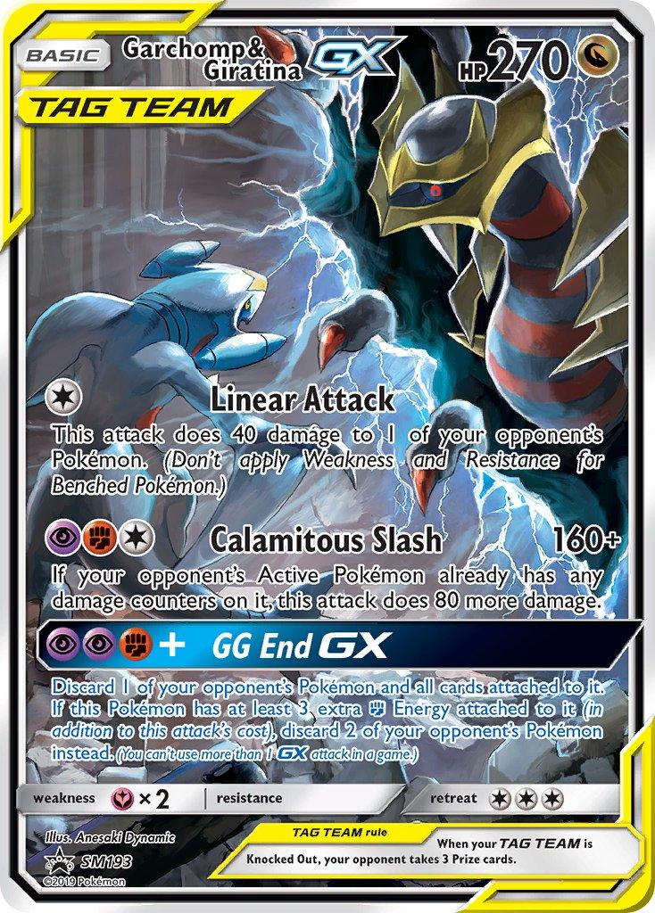 Black Star Promo, Dragon, Fairy[×2], Holofoil, SM193, Sun & Moon: Black Star Promos Garchomp & Giratina GX (SM193) [Sun & Moon: Black Star Promos] - Trading Card World