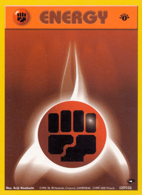127, 1st Edition Normal, Common, Fighting, Gym Challenge 1st Edition Fighting Energy (127/132) [Gym Challenge 1st Edition] - Trading Card World