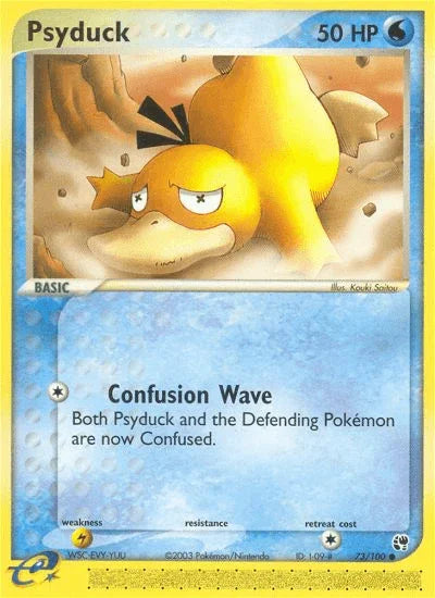 73, Common, EX: Sandstorm, Lightning[×2], Normal, Reverse Holofoil, Water Psyduck (73/100) [EX: Sandstorm] - Trading Card World