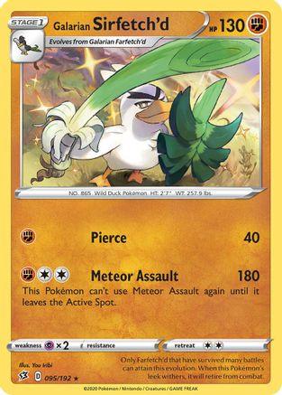 095, Fighting, Normal, Psychic[×2], Rare, Sword & Shield: Rebel Clash Galarian Sirfetch'd (095/192) (Theme Deck Exclusive) [Sword & Shield: Rebel Clash] - Trading Card World