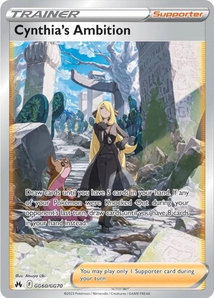 GG60, Holofoil, Secret Rare, Supporter, Sword & Shield: Crown Zenith Cynthia's Ambition (GG60/GG70) [Sword & Shield: Crown Zenith] - Trading Card World