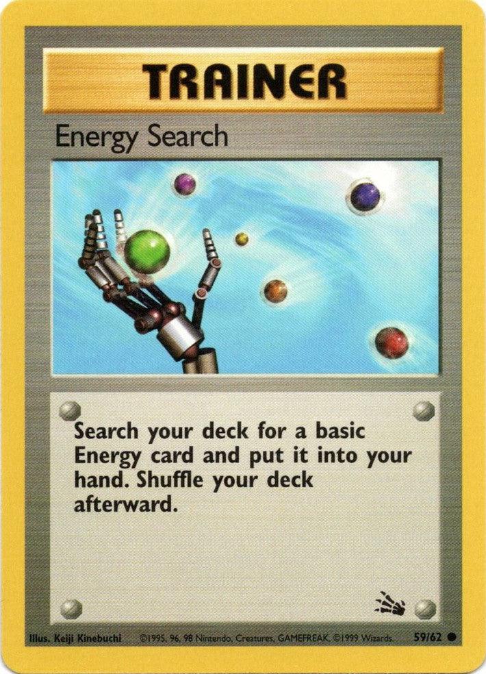 59, Common, Fossil Unlimited, Normal, Trainer Energy Search (59/62) [Fossil Unlimited] - Trading Card World
