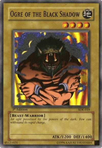 1st Edition, Beast-Warrior, Common, Earth, Normal Monster, Starter Deck: Kaiba, Unlimited Ogre of the Black Shadow [SDK-019] Common - Trading Card World