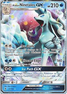 22, Metal[×2], Normal, Ultra Rare, Water, World Championships 2017 Alolan Ninetales GX (22/145) (Ice Path FTW - Zachary Bokhari) [World Championships 2017] - Trading Card World