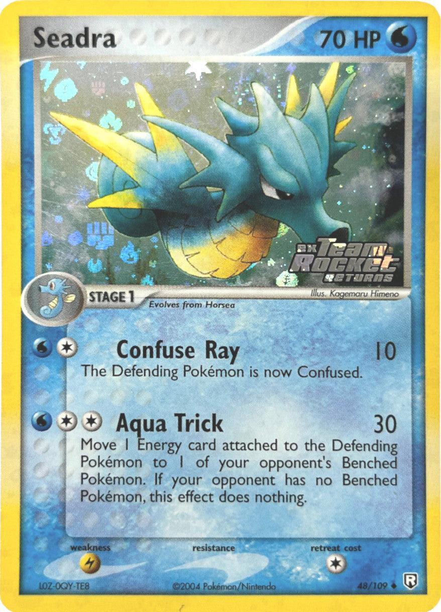 48, EX: Team Rocket Returns, Lightning[×2], Reverse Holofoil, Uncommon, Water Seadra (48/109) (Stamped) [EX: Team Rocket Returns] - Trading Card World