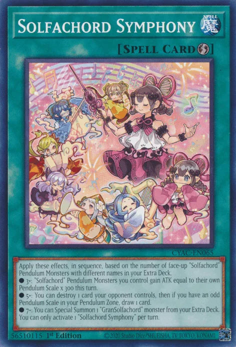 1st Edition, Common, Cyberstorm Access, Quick-Play Spell, Spell Solfachord Symphony [CYAC-EN065] Common - Trading Card World