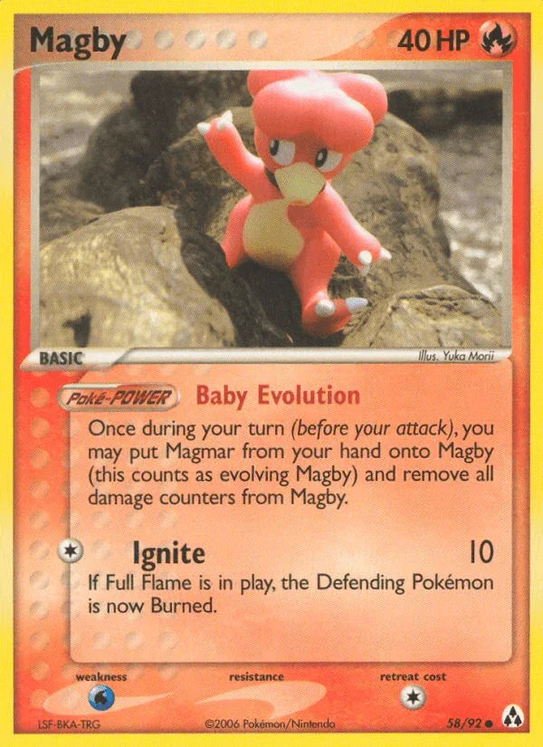 58, Common, EX: Legend Maker, Fire, Normal, Water[×2] Magby (58/92) [EX: Legend Maker] - Trading Card World