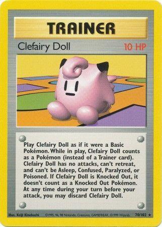 70, Base Set Unlimited, Normal, Rare, Trainer Clefairy Doll (70/102) [Base Set Unlimited] - Trading Card World