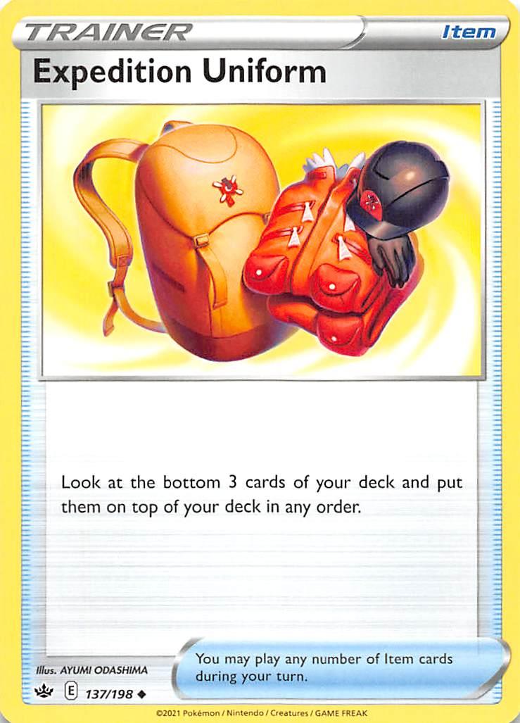 137, Item, Normal, Reverse Holofoil, Sword & Shield: Chilling Reign, Uncommon Expedition Uniform (137/198) [Sword & Shield: Chilling Reign] - Trading Card World