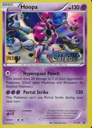 Holofoil, Promo, Psychic, Psychic[×2], XY147, XY: Black Star Promos Hoopa (XY147) (Staff) [XY: Black Star Promos] - Trading Card World