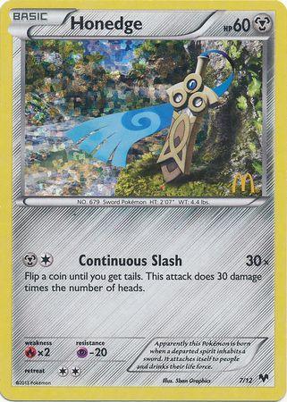 Fire[×2], Holofoil, McDonald's Promos: 2014 Collection, Metal, Promo, Psychic[-20] Honedge (7/12) [McDonald's Promos: 2014 Collection] - Trading Card World