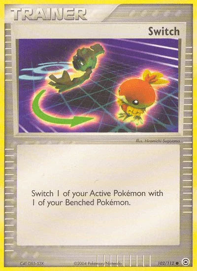 102, Common, EX: FireRed & LeafGreen, Item, Normal, Reverse Holofoil Switch (102/112) [EX: FireRed & LeafGreen] - Trading Card World