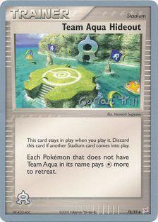 78, Normal, Stadium, Uncommon, World Championships 2005 Team Aqua Hideout (78/95) (Bright Aura - Curran Hill's) [World Championships 2005] - Trading Card World