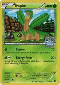 Black & White: Plasma Blast, F-20, Grass, Lx2, Promo, Reverse Holofoil Tropius (5/101) (National Championship Staff Promo) [Black & White: Plasma Blast] - Trading Card World