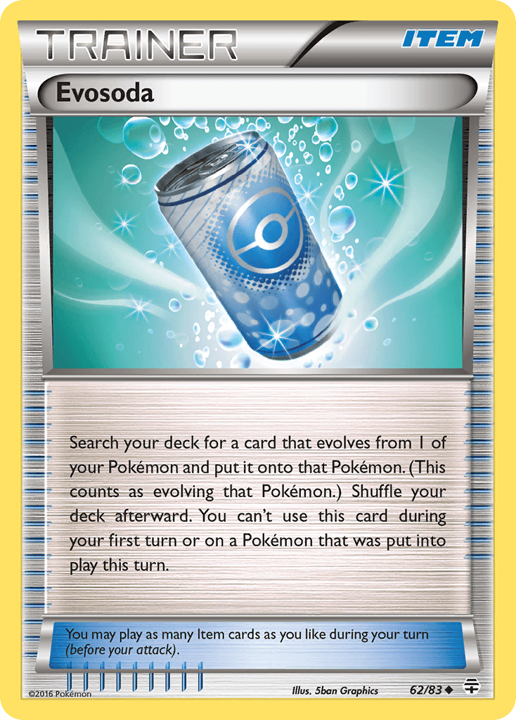 62, Item, Normal, Reverse Holofoil, Uncommon, XY: Generations Evosoda (62/83) [XY: Generations] - Trading Card World