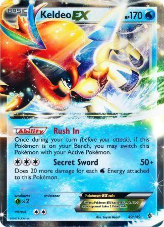 49, Black & White: Boundaries Crossed, Grass[x2], Holofoil, Promo, Water Keldeo EX (49/149) (Jumbo Card) [Black & White: Boundaries Crossed] - Trading Card World