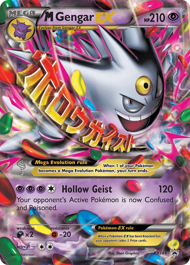 Darkness[×2], Fighting[-20], Holofoil, Promo, Psychic, XY166, XY: Black Star Promos M Gengar EX (XY166) [XY: Black Star Promos] - Trading Card World