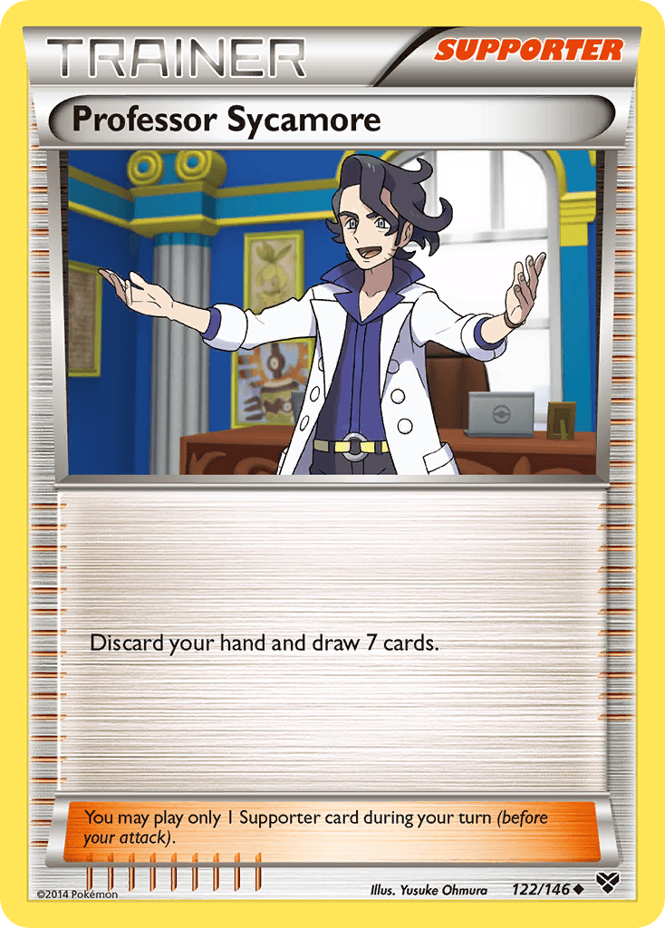 122, Normal, Reverse Holofoil, Supporter, Uncommon, XY: Base Set Professor Sycamore (122/146) [XY: Base Set] - Trading Card World