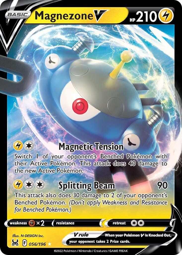 056, Fighting [x2], Holofoil, Lightning, Sword & Shield: Lost Origin, Ultra Rare Magnezone V (056/196) [Sword & Shield: Lost Origin] - Trading Card World