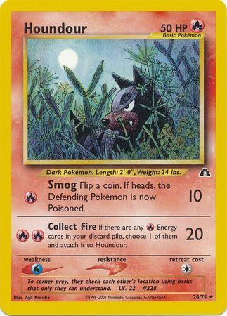 24, Fire, Neo Discovery Unlimited, Normal, Rare, Water[×2] Houndour (24/75) [Neo Discovery Unlimited] - Trading Card World