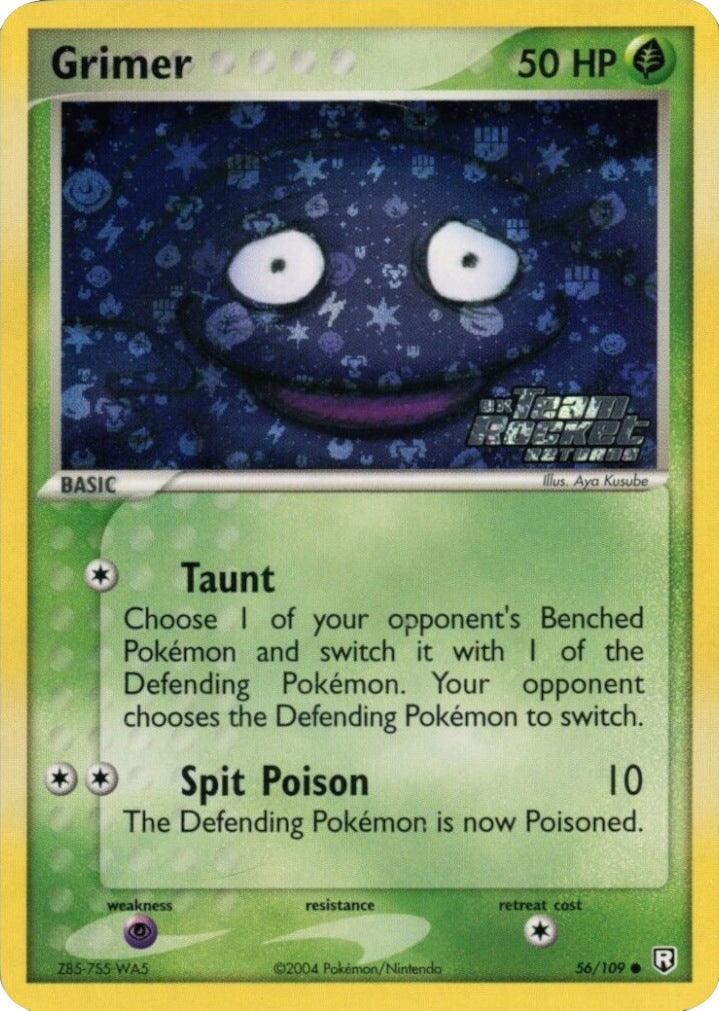 56, Common, EX: Team Rocket Returns, Grass, Psychic[×2], Reverse Holofoil Grimer (56/109) (Stamped) [EX: Team Rocket Returns] - Trading Card World