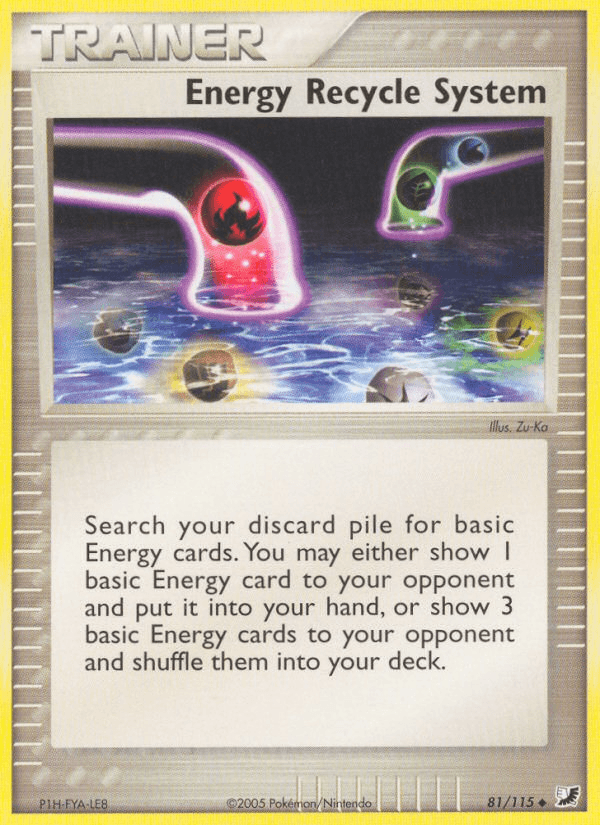 81, EX: Unseen Forces, Item, Normal, Uncommon Energy Recycle System (81/115) [EX: Unseen Forces] - Trading Card World