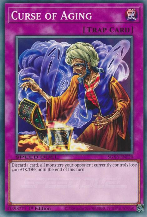 1st Edition, Common, Normal Trap, Speed Duel GX: Duelists of Shadows, Trap Curse of Aging [SGX3-ENF20] Common - Trading Card World