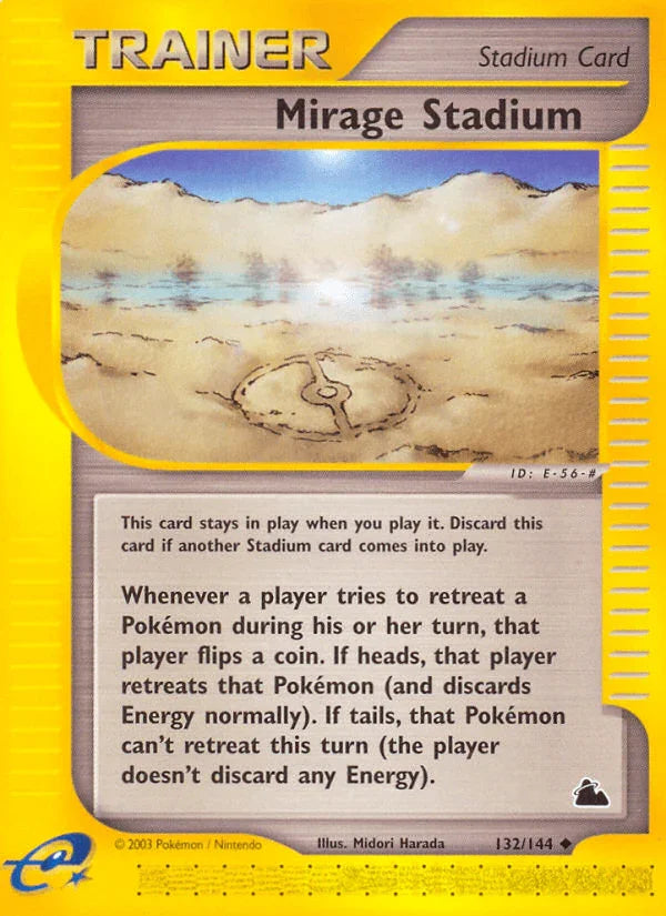 132, Normal, Reverse Holofoil, Skyridge, Stadium, Uncommon Mirage Stadium (132/144) [Skyridge] - Trading Card World