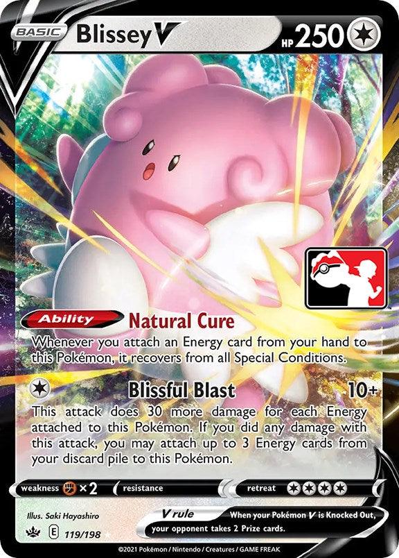 119, Colorless, Fighting [x2], Holofoil, Prize Pack Series One, Ultra Rare Blissey V (119/198) [Prize Pack Series One] - Trading Card World
