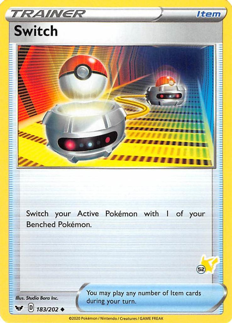 183, Battle Academy 2022, Item, Normal, Uncommon Switch (183/202) (Pikachu Stamp #52) [Battle Academy 2022] - Trading Card World