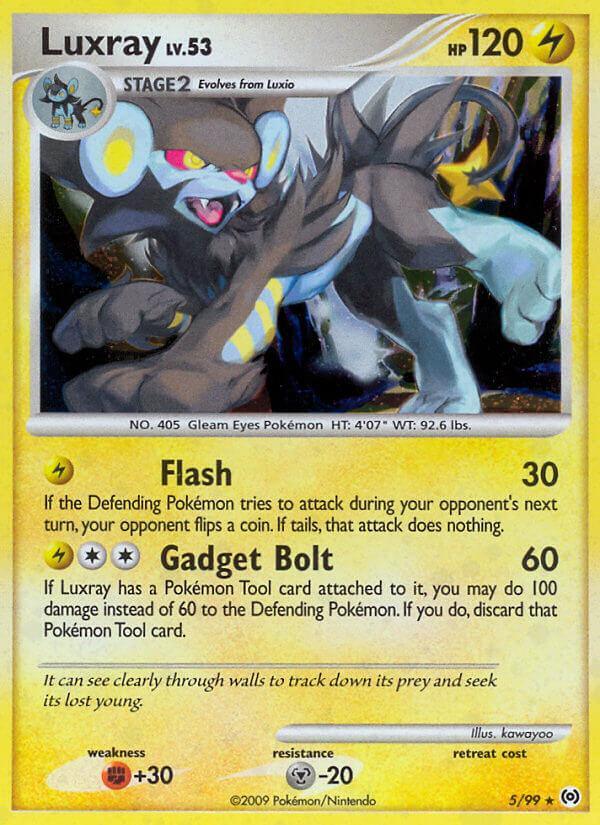 Fighting[+30], Lightning, Metal[-20], Normal, Platinum: Arceus, Rare Luxray (5/99) (Theme Deck Exclusive) [Platinum: Arceus] - Trading Card World