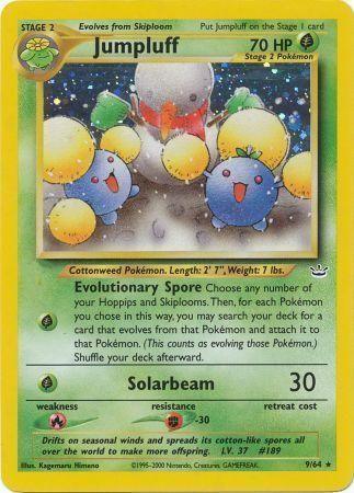 Fighting[-30], Fire[×2], Grass, Holo Rare, Holofoil, Neo Revelation Unlimited Jumpluff (9/64) [Neo Revelation Unlimited] - Trading Card World