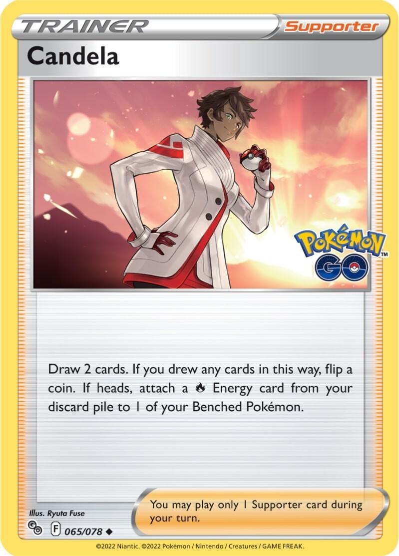 065, Normal, Pokémon GO, Reverse Holofoil, Supporter, Uncommon Candela (065/078) [Pokémon GO] - Trading Card World