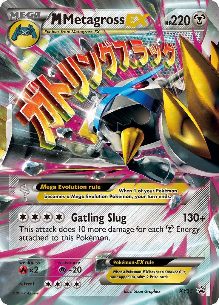 Fire[×2], Holofoil, Metal, Promo, Psychic[-20], XY35, XY: Black Star Promos M Metagross EX (XY35) [XY: Black Star Promos] - Trading Card World