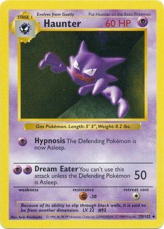 29, Base Set Shadowless Unlimited, Fighting[-30], Normal, Psychic, Uncommon Haunter (29/102) [Base Set Shadowless Unlimited] - Trading Card World