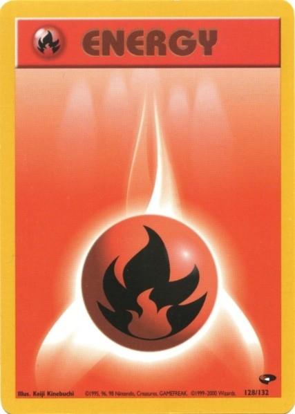 128, Common, Fire, Gym Challenge Unlimited, Normal Fire Energy (128/132) [Gym Challenge Unlimited] - Trading Card World