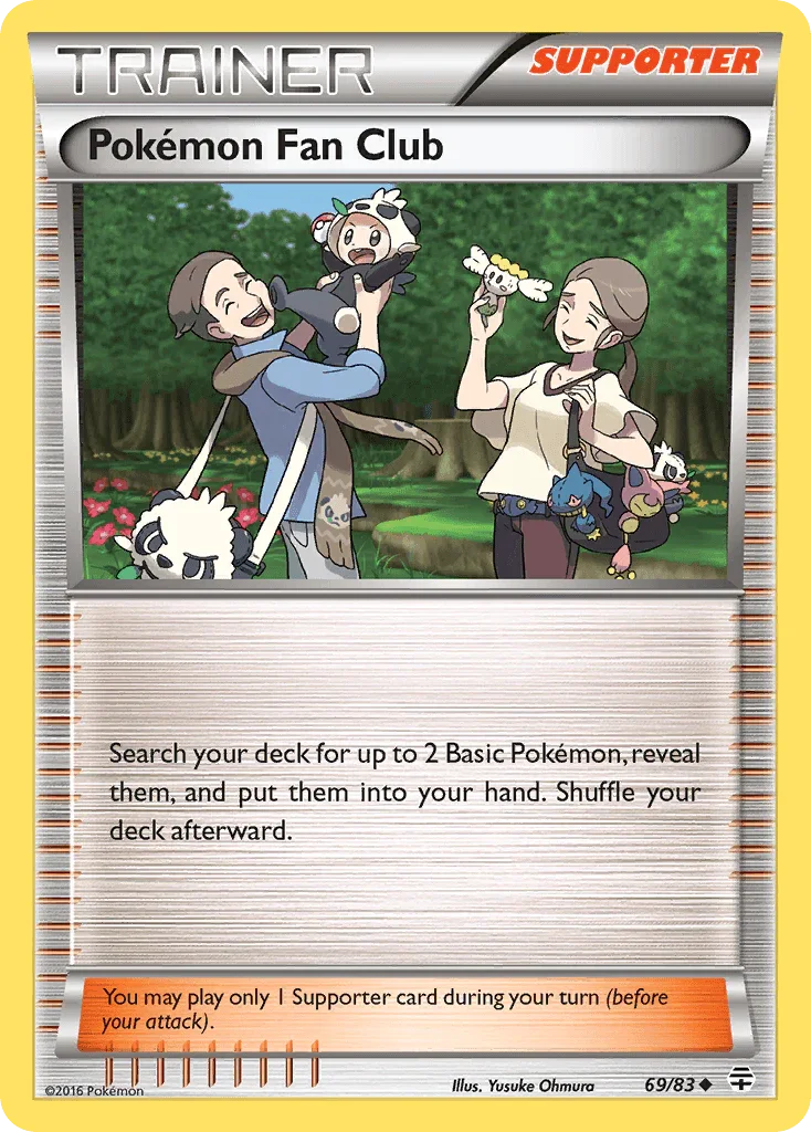 69, Normal, Reverse Holofoil, Supporter, Uncommon, XY: Generations Pokemon Fan Club (69/83) [XY: Generations] - Trading Card World