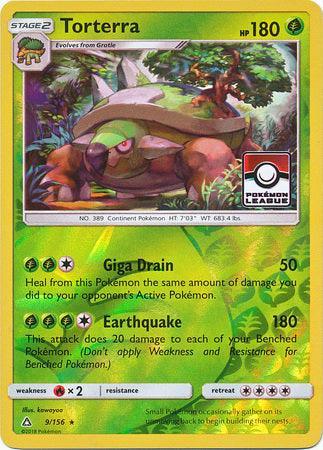 Fire[×2], Grass, Promo, Reverse Holofoil, Sun & Moon: Ultra Prism Torterra (9/156) (League Promo) [Sun & Moon: Ultra Prism] - Trading Card World
