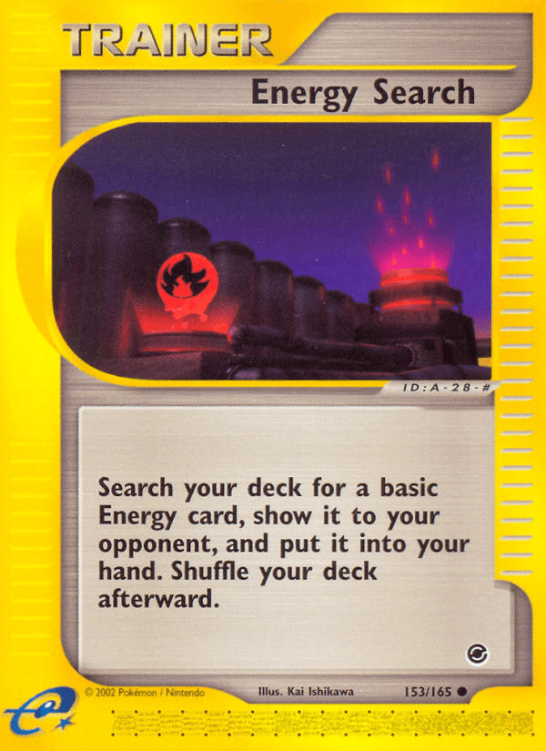153, Common, Expedition: Base Set, Item, Normal, Reverse Holofoil Energy Search (153/165) [Expedition: Base Set] - Trading Card World
