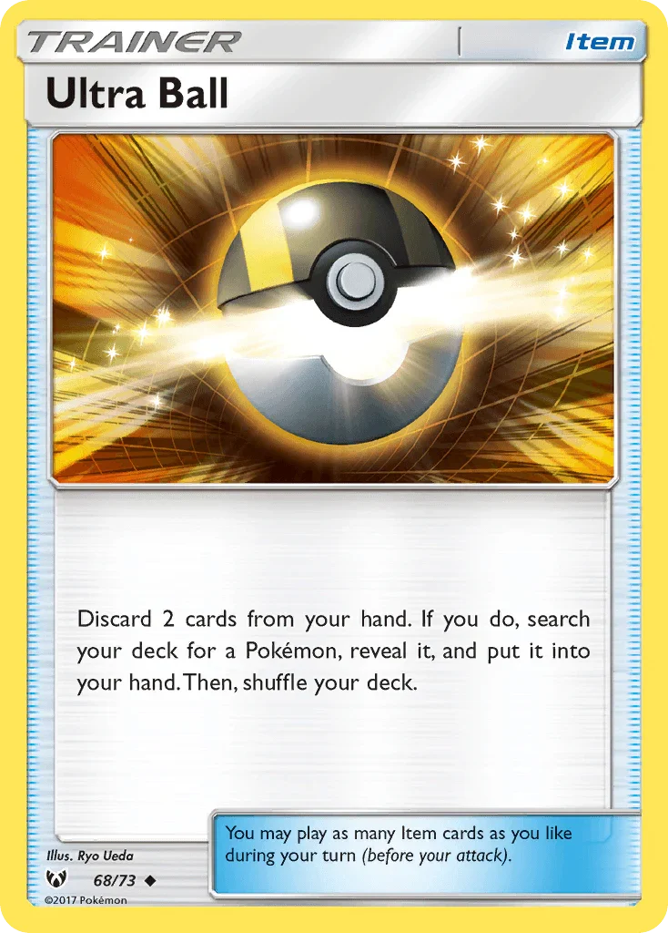 68, Item, Normal, Reverse Holofoil, Sun & Moon: Shining Legends, Uncommon Ultra Ball (68/73) [Sun & Moon: Shining Legends] - Trading Card World